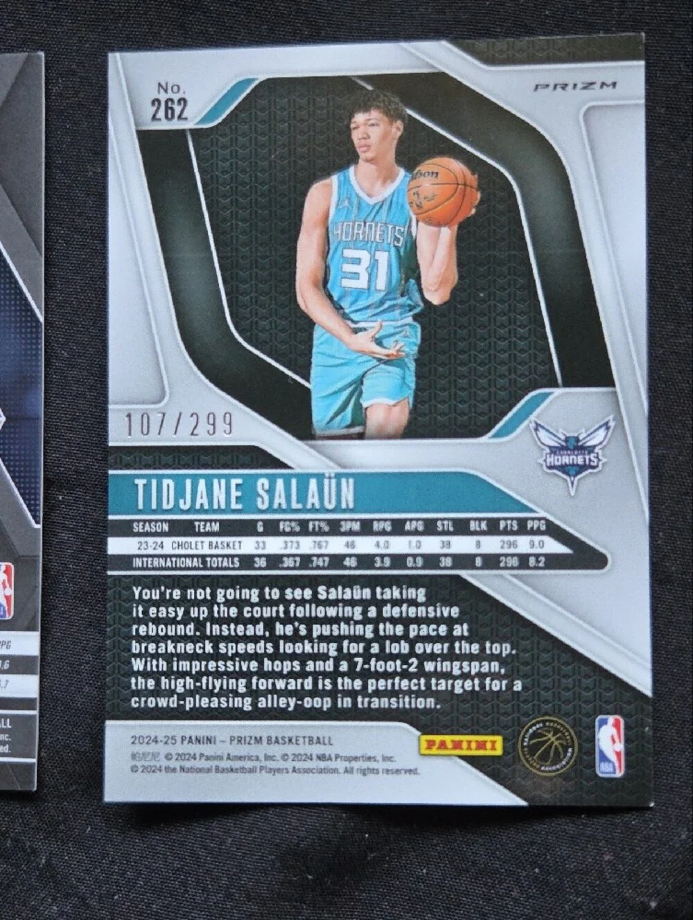 2 X 2025 Numbeted Basketball Cards- Derrick Jones & Tidjane Salaun